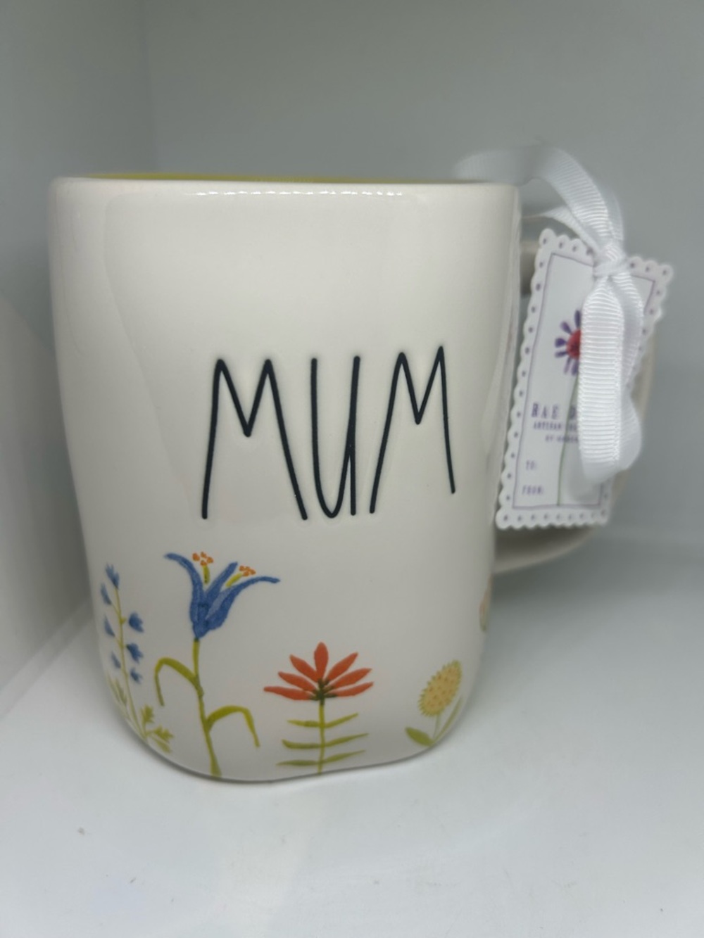 Rae Dunn MUM Floral Ceramic Mug
